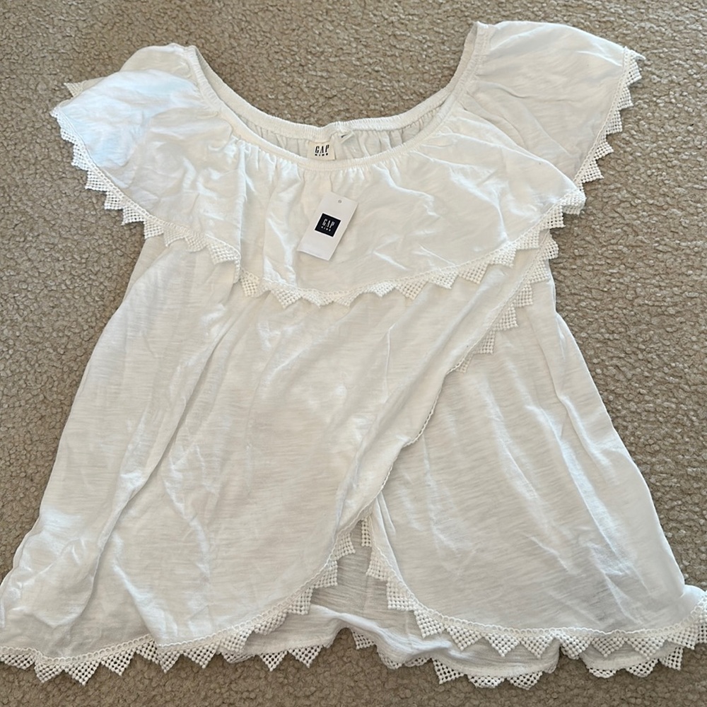 GAP Kids White Off The Shoulder Top NWT